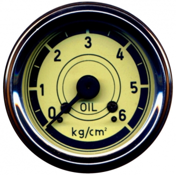 Öldruckmanometer, 0-6 bar, Einbaumaß 52,0 mm Ø